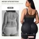 FeelinGirl Fajas Colombianas Moldeadoras Shapewear Tummy Control Postpartum Butt Lifting Body Shaper with Zipper Crotch (Black, M)