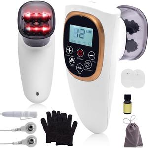 4-in-1 Anti Cellulite Massage Tool,Electric Cupping,Body Sculpting Massager for Stomach, Arms, Legs- Face Lift Device,Lymph Drainage Machine, & Skin Tightening Device (Black)