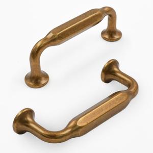 10 Pack 3 Inch(76mm) Kitchen Cabinet Handles Antique Brass Cabinet Pulls Vintage Retro Kitchen Cabinet Hardware Drawer Pulls for Dresser Cupboard Wardrobe