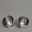 Coffee Dosing Cup 58mm, Stainless Steel Dosing Cup Compatible with All 58mm Portafilter, Coffee Powder Cup, Coffee Powder Feeder, Coffee Machine Accessories, Set of 2