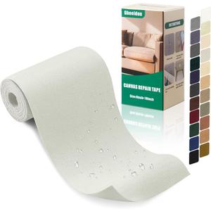 Canvas Repair Tape 470 Inch Waterproof Self-Adhesive Fabric Repair Patch for Repairing Boat Covers,Tents,Patio Umbrellas,Car Seats,Luggage,Sofas.(White)