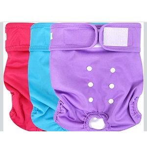 Wegreeco Washable Reusable Premium Female Dog Diapers, Medium Large Small Dog Doggie Puppy & Doggy Diapers Female, Period Panties in Heat (Pack of 3, Medium)