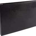 7 Ring Executive Check Binder with Zipper Pouch, Black Textured Cover, for 9 x 13" 3 Per Page Business Checks, 600 Check Capacity Checkbook Holder, by Better Office Products