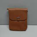 befen Genuine Leather Small Crossbody Bags for Women, Womens Cell Phone Purses Cross body Bag Purse with RFID Card Slots (Cognac Brown)