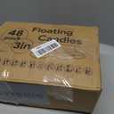 3 inch White Floating Candles, 48 Pack Unscented Floating Candle,8-9 Hours Burning Floating Candles for Centerpieces, 3 Water Candles for Cylinder Vases, Wedding, Party
