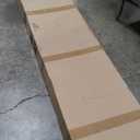 32x84 Inch White Sliding Barn Door Slab with 5.5ft Hardware Kit Included, 5-Panel, MDF Wood Panel Covered with Water-Proof Scratch-Proof PVC Surface, Simple DIY Assembly