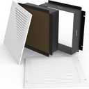 Wall Return Air Pathway Kit with Filter (12"x 12" Retrofit), Durable, Matte White Zone Air Pathway, Wall Vent, Fits Sidewalls, AP1212P