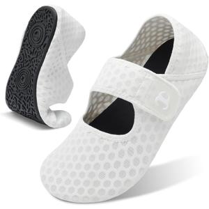 Water Shoes for Women Men Barefoot Beach Swim Aqua Socks Summer Wide Slides Sandals Quick Dry Pool River Sea Sock Shoes (6.5-7.5 Women/5-6 Men, White)