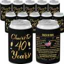 40th Birthday Decorations for Women and Men, Vintage 1985 Birthday Decor, Forty Year Old Bday Party Supplies, 12 Pcs Neoprene Can Cooler Sleeves for Soda, Beer, Beverage