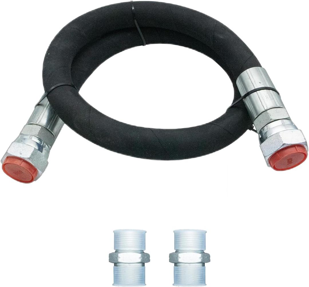 3/4" Universal Compressor Jumper Hose,40"Length - High-Temperature 320F, 3/4" NPT Male Connector, Both Sides Fittings Rotate Freely, 700 PSI