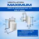 Ventilation Maximum AF4-C 4 Inch Outdoor Wall Dryer Vent Cover Exterior Bathroom Exhaust Fan & HVAC Intake/Exhaust, Energy-Saving, Galvanized Steel, Weatherproof - Black