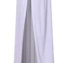 BIGXIAN Long Hooded Cloak Velvet Cape Witch Costume Halloween Costumes for Women Men (Medium, White)