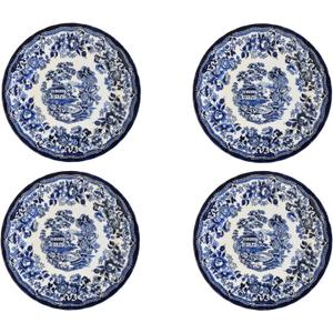 Churchill New Royal Wessex Tonquin Blue Chelsea 10" Dinner Plate - Set of 4, Made in England