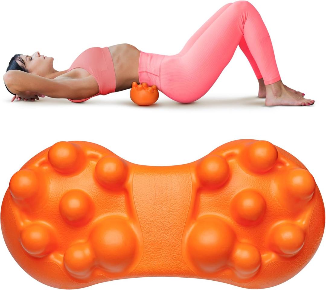 EcoEarth Hip Massager for Psoas Release (Firm) - 14 Massage Nodes for Sciatica & Piriformis Syndrome Pain Relief - Trigger Point Deep Tissue Massage Tool for Hip & Lower Back Pain