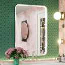 24x36 Inch Silver LED Bathroom Mirror with Lights, Adjustable 3000K/4500K/6000K, Wall Mounted Lighted Bathroom Vanity Mirrors, Dimmable, Anti-Fog, Memory Function, Horizontal/Vertical