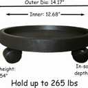 2 Pack of 14 Inch Heavy Duty Plant Caddy with Wheels,Rolling Plant Stand Pot Trolley,Wheeled Planter Saucer Tray,Potted Flower Mover Dolly with Casters Round Coaster for Indoor Outdoor