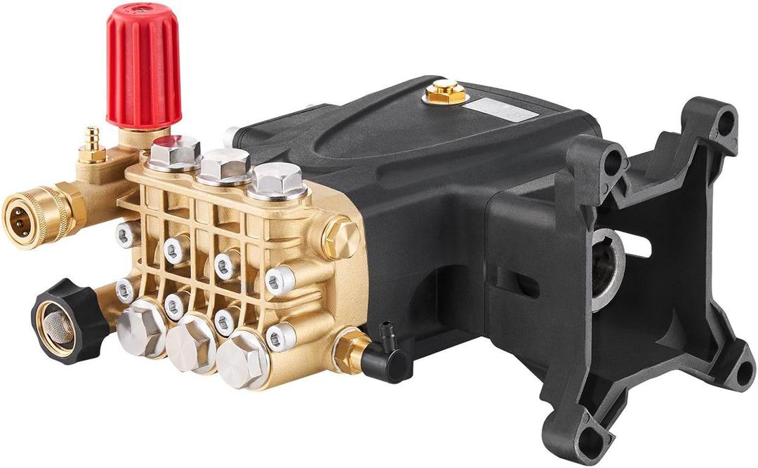 1" Shaft Horizontal Pressure Washer Pump 4000 PSI, Max 4.0 GPM, Compatible with Simpson MorFlex models 40224, 40225, 40226, and Santoprene model 41182.