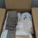 Pinch Pleated 100% Blackout Linen Curtains 120 Inch Long Insulated Thermal Soundproof Full Blackout Drapes for Bedroom Living Room Darkening Extra Long Oatmeal Pinch Pleat Linen Curtains 40x120