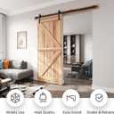 EaseLife 6.6 FT Heavy Duty Sliding Barn Door Hardware Track Kit,Straight Pulley,Slide Smoothly Quietly,Easy Install (6.6FT Track Kit for 36"~40" Wide Single Door)