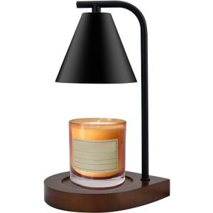 SOKCVSEA Candle Warmer Lamp - Candle Warmer with Dimmable, Birthday Gifts for Women Mom Gifts, House Warming Gifts New Home Decor, Wax Melt with 2 Bulbs Black