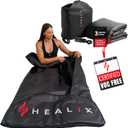 Near Zero EMF Far Infrared Sauna Blanket for Home — 71”x 35.6” Portable Infrared Sauna Bag for Weight Loss and Detox — Detoxify, Cleanse and Burn Up to 600 Calories per Session — Dark Blue