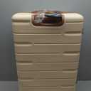NEISIA Luggage Sets 3 Piece with TSA Lock Hardside PC+ABS Carry On Suitcase with Spinner Wheels Lightweight Rolling Travel Luggage Sets with YKK Zippers (Beige)