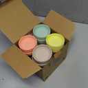 Pandaloo Smoothie Cups for Kids - Stainless Steel Toddler Tumbler with Straw, Sippy Cup for Smoothies - BPA-Free, Toddler Snack Cups, 10 oz (Pack of 4, Creamy Mushroom/Sage/Lime/Peach)