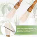 Cactus Plants Cleaning Brushes,Wooden Handles with Goat Hair Bristles,Garden Plant Cleaning Tools,Mild and Soft,Extra-Long BristlesThree Different Lengths, Suitable for Various Plants and Scenarios.