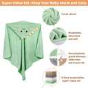 12 PCS Baby Bath Towels Set for Infants Toddlers, 4 PCS Animal Hooded Baby Towels & 8 PCS Washcloths Set, Ultra Absorbent Cute Soft Newborn Bath Essentials Gifts for Boys & Girls