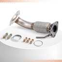 409 Stainless Steel Exhaust Flex Front Pipe 3" Inlet (OD) Fit For 2009-2014 Acura Tsx 2.4L; 2008-2012 Accord 2.4L REF# 18210TA0A02,18210TA5A02(VK-52473-D)