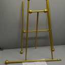 SULIANG Metal Easel Stand with Chain Support for Mirror,Iron Floor Easels for Display Wedding Sign,58 Inch Adjustable Arts & Crafts Easels(Gold)