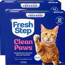 Fresh Step Clean Paws Advanced Multi Cat Clumping Litter with Febreze Freshness, 18.5 lb Each, Pack of 2