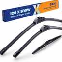 ICEXSNOW Silicone Windshield Wiper Blades Replacement for 2018 2019 2020 2021 2022 2023 2024 Jeep Wrangler (Pack of 3) Automotive Replacement Windshield Wiper Blades,16"+16"+12"(B)