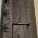 Rebee Vision Key and Mail Holder Wall Mount - Mail Organizer Wall Mount with Storage Hooks and Drawer for Modern Farmhouse Decor - Mail Organizer Wall Mounted for Rustic Apartment Essentials (Brown)