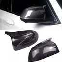Real Carbon Fiber Side Rear Mirror Covers Caps Compatible with 2022 2021 2020 2019 2018 BMW X3 X4 X5 G01 G02 G05 Rearview Mirror Guard Cap Direct Replacement (X3 Side Mirror Cover)