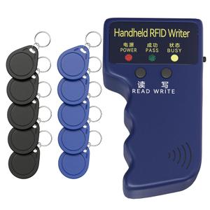Handheld ID Copier 125khz RFID Reader Writer Duplicator Handheld RFID Copiers Used for T5577 or EM4305 + 10 pcs Blank T5577 Keyfobs