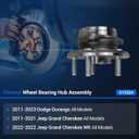 Autoround 513324 Front Wheel Hub Bearing Assembly Fit for 2011-2019 Jeep Grand Cherokee, 2011-2020 Dodge Durango 5 Lugs [2-Pack]