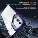 Starhemei for Galaxy S24 FE 5G Case, Camera Invisible Bracket Anti Drop Protective Case, Slim Soft Silicone Rubber & Hard Back Shockproof Phone Case for Samsung Galaxy S24 FE 5G (Navy)