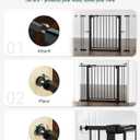 Babelio Baby Gate for Doorways and Stairs, 26-40" Auto Close Dog Gate, PressGuard C5, Easy-Install Pressure Mounted Satey Door, No Drilling Safety Gate for Child and Pets, Black