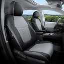 FEINEPRO Customized for Toyota Sienna Seat Covers 2021-2026 Sienna 8 Seats 3 Row, Leather Car Seat Covers Waterproof Seat Covers Full Set for Cars, Car Seat Protectors, Airbag Compatible(BlackGrey)