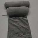 2 Packs Neck Roll Pillow Cover, Crystal Velvet Cervical Neck Pillow Case Bolster Pillowcases for Cylindrical Cushion Soft Travel Pillow Case Cover Cylinder Pillow Covers for Home(Gray)