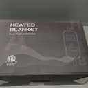 Heated Electric Blanket Queen Size - 84" x 90" Heating Blanket with Dual Control, 10 Heating Levels & 8 Hours Auto Off, Soft Warm Flannel Blanket, Christmas Birthday Gifts for Senior Grandma (Ash Gray)