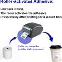 Sticky Thermal Receipt Paper 3 1/8" x 170' | 6 Rolls Linerless Wrinkle-Free Adhesive | For TOAST POS, Epson TM-L90 Sticky Label Paper, Kitchen Order, Delivery & Shipping Labels | Residue-Free