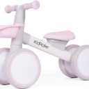 Kid's Balance Bikes for 1 Year Old Boys and Girls, 12-36 Months Toddler Ride-on with Adjustable Seat and a Front Basket, First Birthday Gifts (Pink)