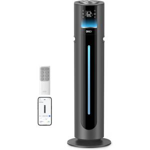 DREO 11L Smart Humidifier 747S Large Room 700 ft, 100H Runtime, 21dB Quiet | Top Fill, 1500+RGB Light, APP & Remote Control, Clean Tank Technology, 12H Timer, Cool Mist Humidifers for Bedroom, Grey
