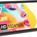 7 Inch TYPE-C/DC/AV/VGA HDMI display LCD 1024*600 High Resolution for Raspberry Pi 4/3 Model B/3B+/BB BLACK/Banana Pi,Work as Computer Monitor for Windows 10/8.1/8/7 HDMI Monitor for DVD/TV