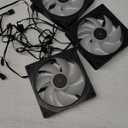EKWB EK-Loop FPT 120mm Fan, 550-2300 RPM, Digital RGB, Black, 3-Pack