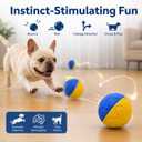 Smart EVA Motion Activated Self Play Bouncing Interactive Electric Automatic Moving Enrichment Dog Chase Teaser Ball Toys Rechargeable Mental Brain Stimulation for Small Medium Large Dogs to Keep Busy