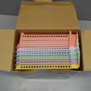 gisgfim 6 Pack Plastic Turn in Paper Trays for Classroom Pastel Storage Bin Basket Organizers for School Teacher Supplies Classroom Office Home Organization Storage Tray Holds 4A Paper File Document