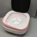 Portable Washing Machine, Mini 16L Foldable Washer and Dryer with 3 Modes Deep Cleaning, Upgraded Small Collapsible Laundry for Hotel, Apartment, Home and Travel - Pink